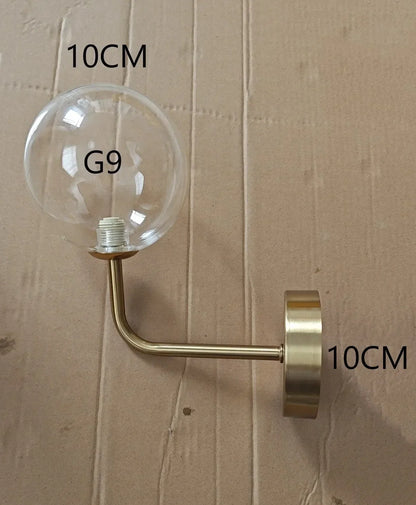 DecorBites™ Glass Ball Wall Lamp: Modern Nordic LED Lighting for Bedroom, Staircase, Outdoor