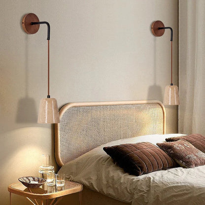 Decorbites™ LED Gelbe Travertin-Stein-Wandlampe – Nordisch Moderne Treppenbeleuchtung