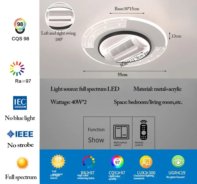Remote Bladeless Ceiling Fan