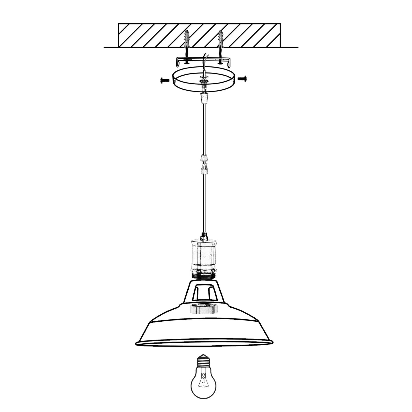 Decorbites™ Industrielle Loft-Hängeleuchte Pendellampe LED Edison Vintage Hängelampe