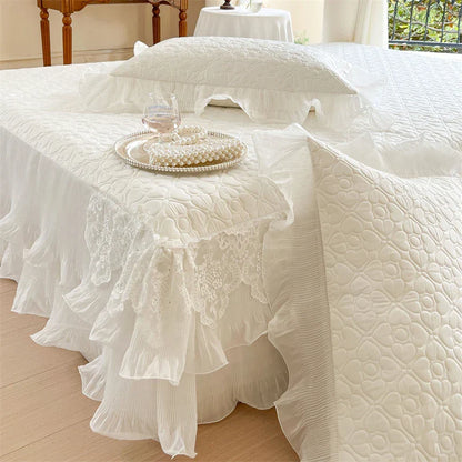 Decorbites™ Spitzenspitzen-Gequilter Kühlendes Bettrock-Set