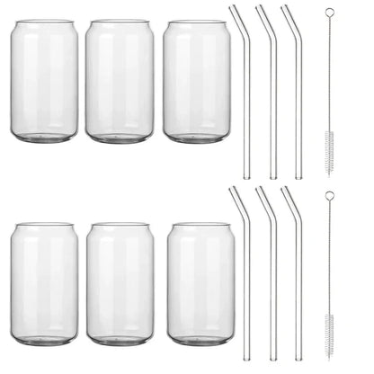 Decorbites™ Glas-Trinkbecher mit Bambusdeckel – Hochwertiges Borosilikatglas-Tee-, Saft- und Kaffeetasse