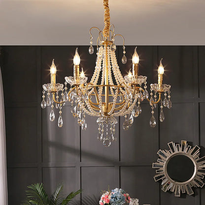 Decorbites™ Französischer Perlenkronleuchter, Elegantes Retro-Design für luxuriöse Wohnräume
