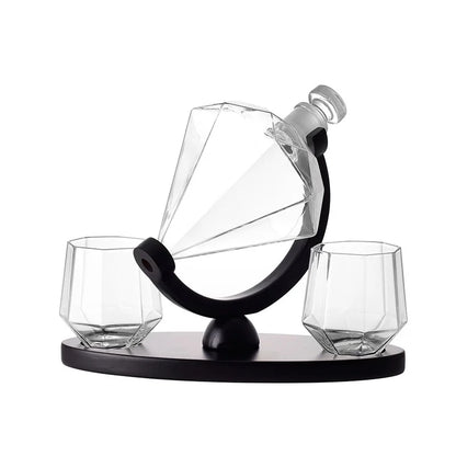Decorbites™ Globe-Whiskey-Dekanter-Set mit Kristallgläsern – Bleifrei handgeblasene Whisky-Karaffe