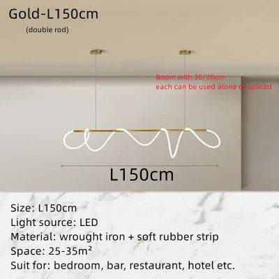 Decorbites™ Circle Note Linear Light: Modern minimalist nordisches Pendellicht für Schlafzimmer, Wohnzimmer