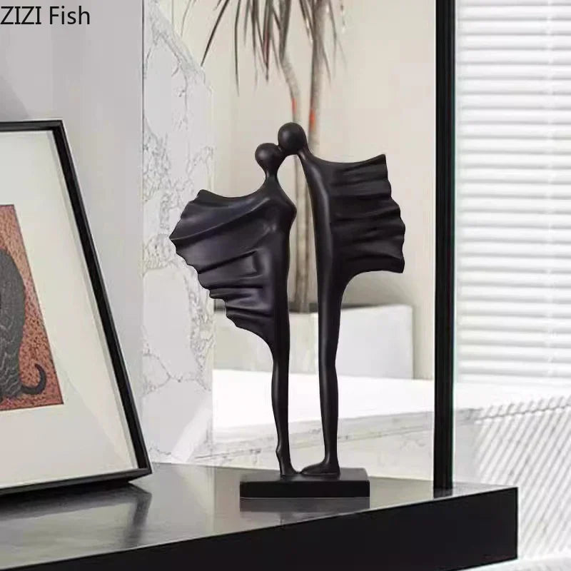 Decorbites™ Abstrakte Liebende Harz-Skulptur Moderne Dekorationsornamente - Paarfiguren-Statue