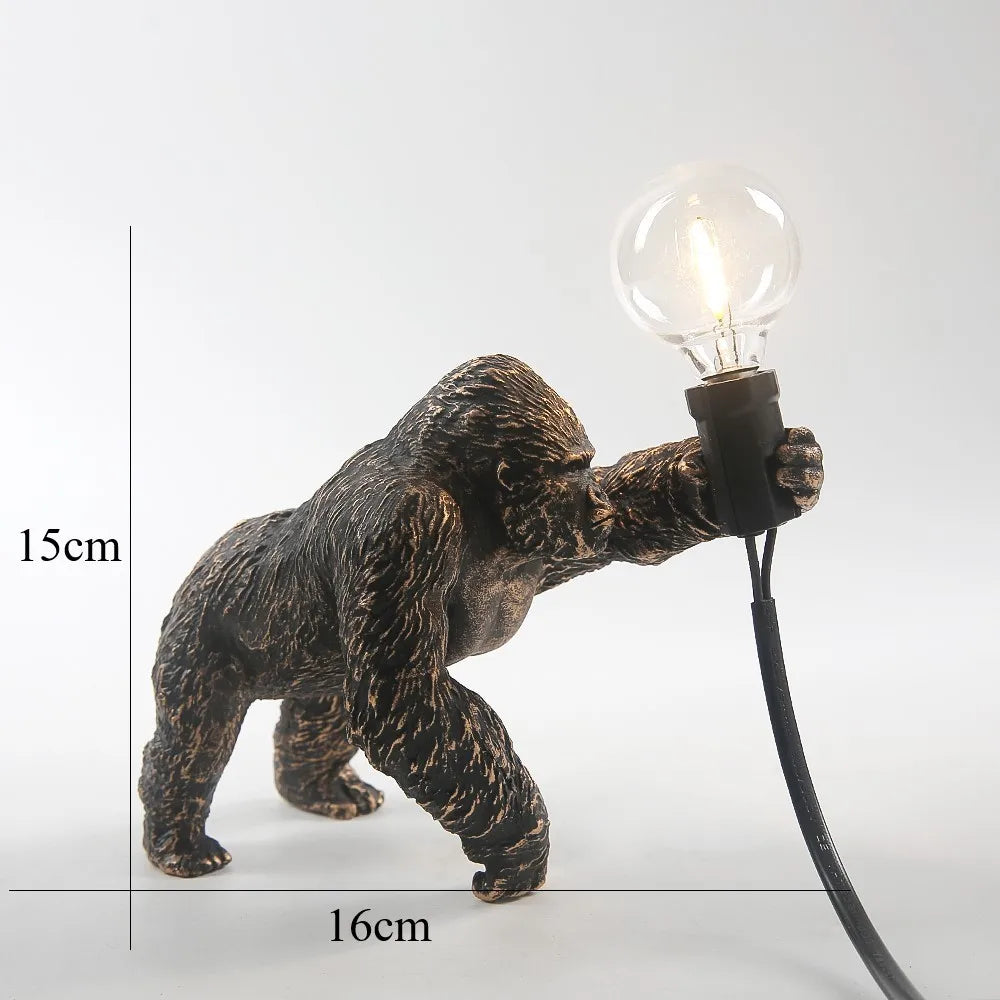 DecorBites™ King Kong Gorilla Resin Table Lamp Night Light for Baby's Bedroom