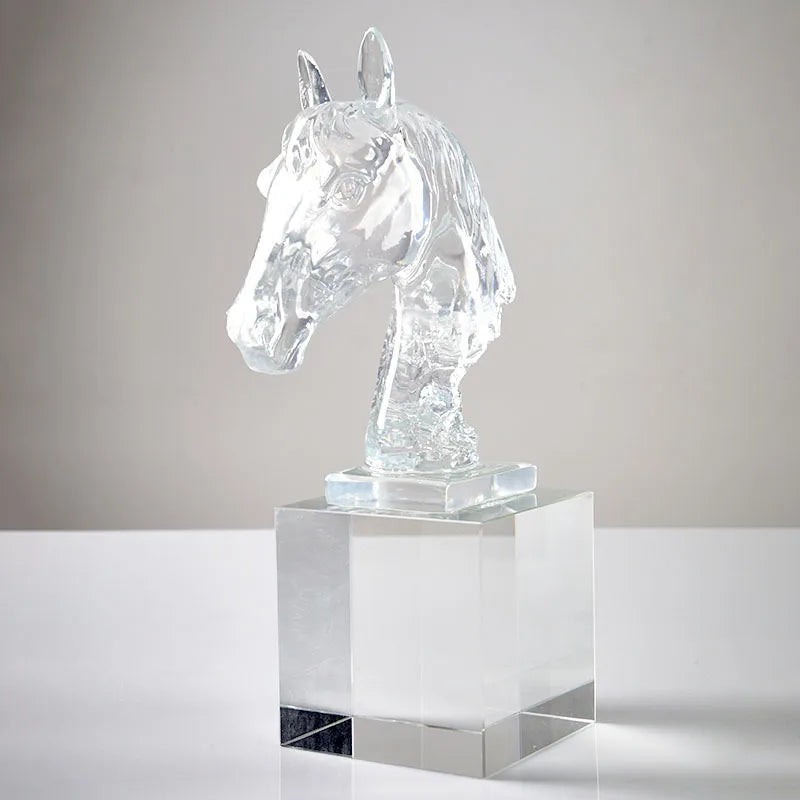 Decorbites™ Pferde-Kopf-Kristall-Statue - Dekorative Raumskulptur
