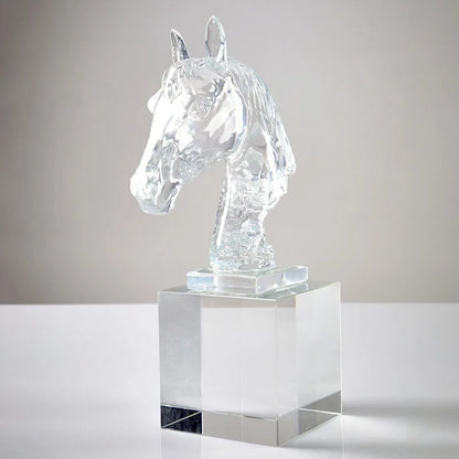 Decorbites™ Pferde-Kopf-Kristall-Statue - Dekorative Raumskulptur