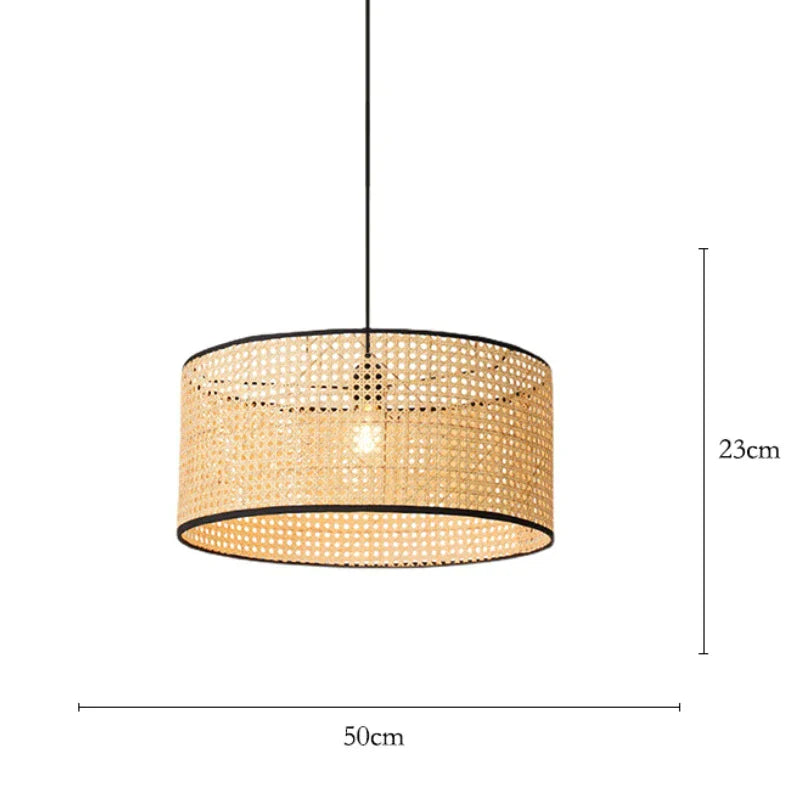 Decorbites™ Bambus-Kern-Rattan-Kronleuchter LED-Hängeleuchte für die Beleuchtung im Hausdekor