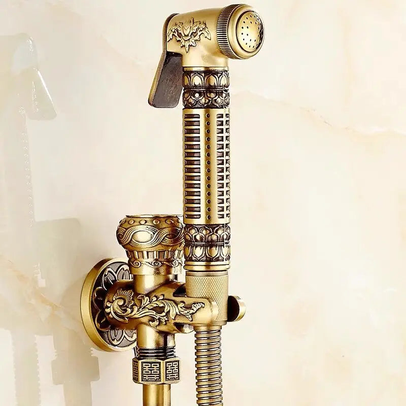 Gold Brass Bidet Set