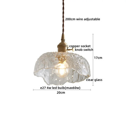 Decorbites™ Japanischer Stil LED-Hängeleuchte Kupferglas Hängelampe