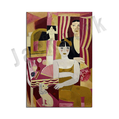 Decorbites™ Abstract Vintage-Ausstellungsplakat-Set - Helene Schjerfbeck, Zirkusmädchen, Blondes Mädchen