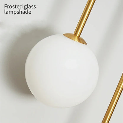Decorbites™ Glas-Kugelleuchte LED-Wandlampe: Moderne runde goldene Eisenleuchte für Schlafzimmer, Wohnzimmer