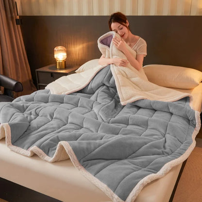 Decorbites™ Gemütliche 3-Lagige Korallenfleece-Winterdecke - Weiche & Warme Bettdecke