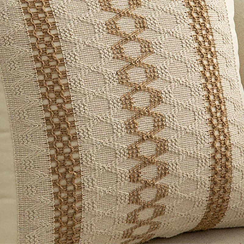 Decorbites™ Geometrisches Fransen-Kissenbezug aus Baumwolle und Leinen für Wohnzimmer und Schlafzimmer