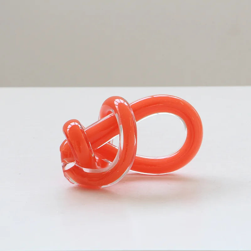 Decorbites™ Geometrisches Glas-Twist-Knoten-Ornament Haustdekor