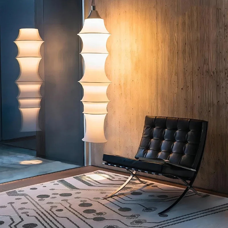 Decorbites™ Sahne-Seide Japanische LED-Stehlampe für modernes Wohnzimmer-Dekor