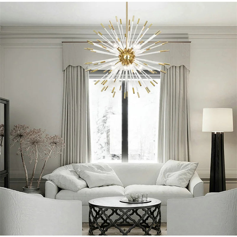 DecorBites™ Crystal Dandelion LED Chandelier for Luxury Indoor Decor