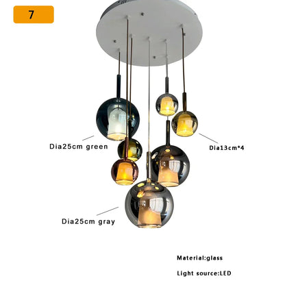 Decorbites™ Glas-Kugelleuchter: Italienische Designer-Hängeleuchte für Esszimmer, Kücheninsel