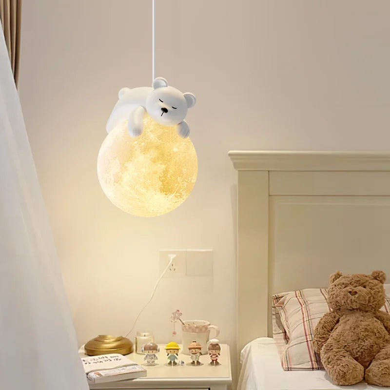 Decorbites™ Kleiner Bär LED-Hängeleuchte Moderner Kinder-Kronleuchter Heimdekoration