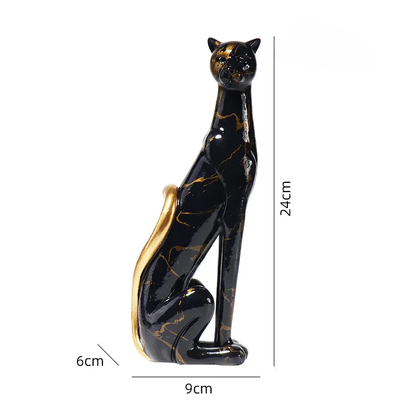 Decorbites™ Leopard-Resin-Skulptur – Dekoration für das Home-Office & Geschenk