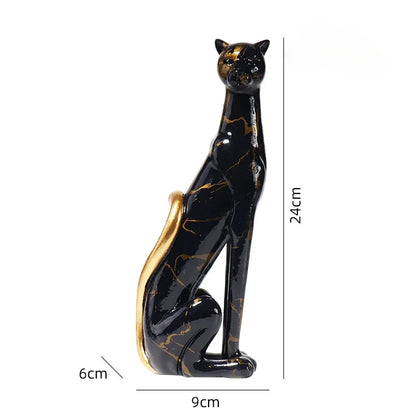 Decorbites™ Leopard-Resin-Skulptur – Dekoration für das Home-Office & Geschenk