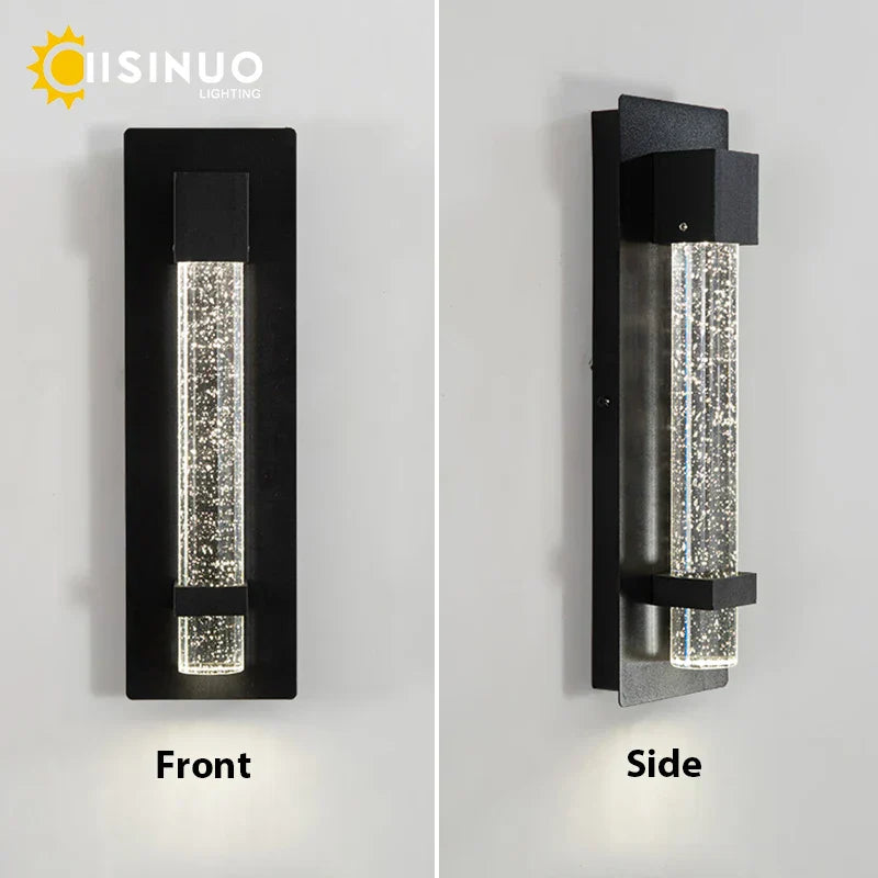 DecorBites™ Crystal Bubble LED Outdoor Wall Lamp for Porch, Entryway & Garden