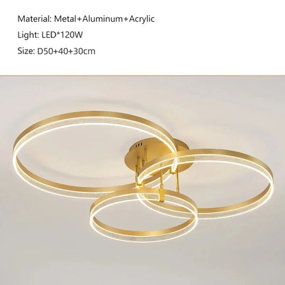 Decorbites™ Acryl-Runder-Ring-Deckenleuchte LED-Kronleuchter Modernes Minimalismus für Wohnzimmer und Küche