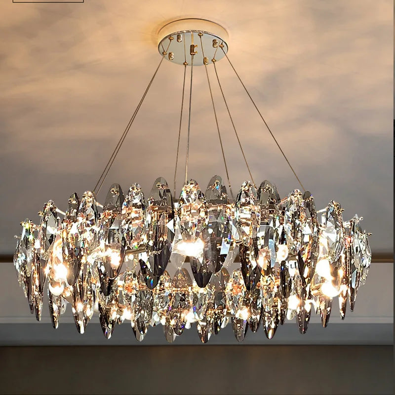 Decorbites™ Kristall 2024 Kronleuchter LED-Leuchte für die Dekoration von Ess- und Wohnzimmer