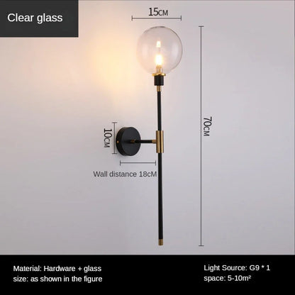 DecorBites™ Glass Ball LED Wall Light for Home Decor and Lighting Ambiance