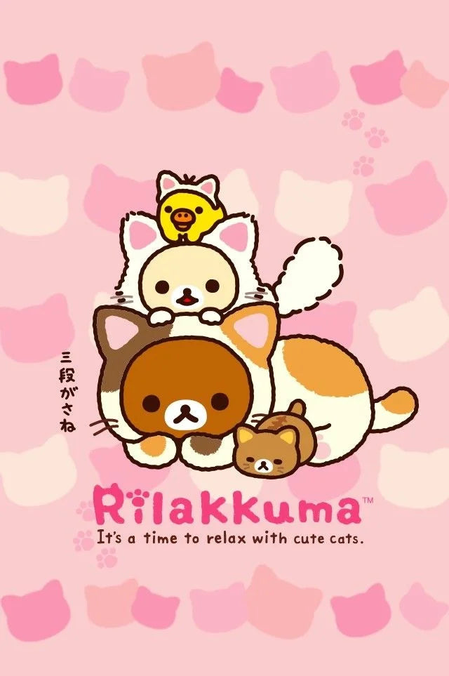 Anime Cute Cartoon R-Rilakkuma Poster Wall Art Canvas Printing Manga Bear Chick Cat Reading Nursery Kids Kawaii Room Decor