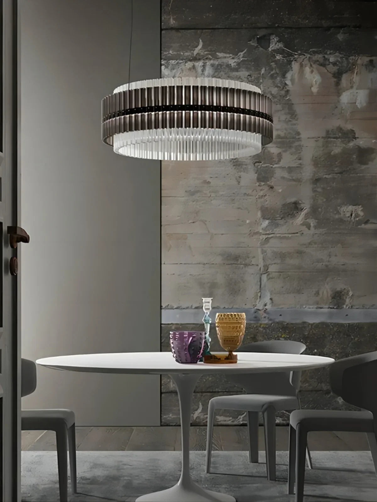 Decorbites™ Braune Kristall-Luxus-Lüster, Vintage Designer-Hängelampe für das Wohnzimmer