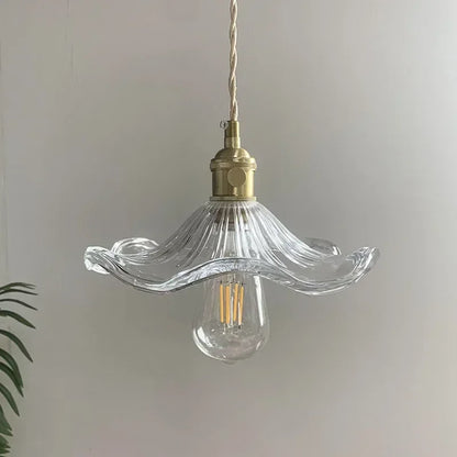 Nordic Colorful Glass Pendant Light With Polished Copper