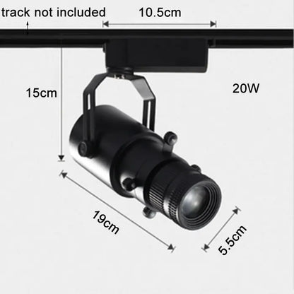 DecorBites™ Adjustable LED Track Spotlights for Art Gallery Church Museum, Square Shape
