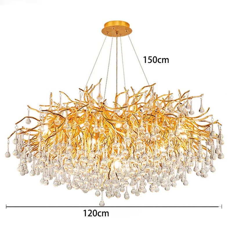 Gold Geometric LED Pendant 180cm Length
