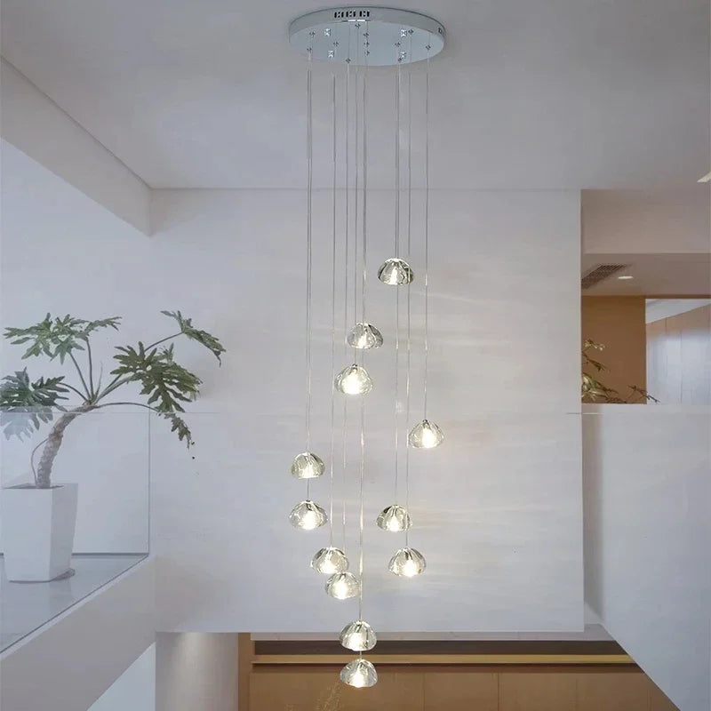Decorbites™ Kristall-LED-Kronleuchter Wassertropfen-Design Luxus-Kugelleuchte Hängeleuchte