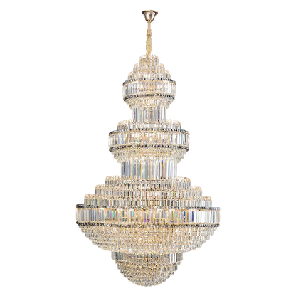 DecorBites™ Crystal Villa Chandelier: Luxe European Duplex Hall Lighting - Elegant Living Room Decor
