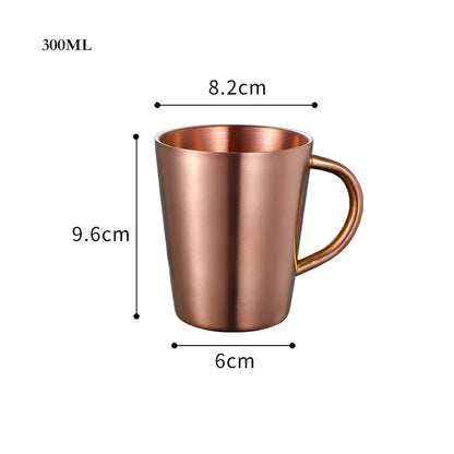 Decorbites™ Doppeltwandiger Edelstahl-Thermobecher mit Henkel für Kaffee und Bier