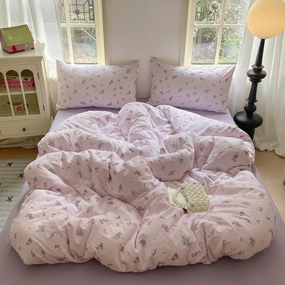 DecorBites™ Double-Layer Cotton Bedding Set - High-Quality, Ultra Soft Quilt Set
