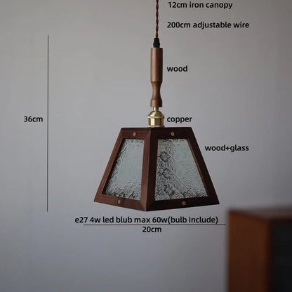 DecorBites™ Glass LED Pendant Lamp Copper Socket for Dining Living Room Decor