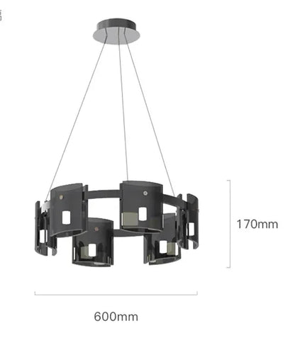 Decorbites™ Elegante Rauchglas-Hängelampe Deckenbeleuchtung für Esszimmer Wohnzimmer Schlafzimmer