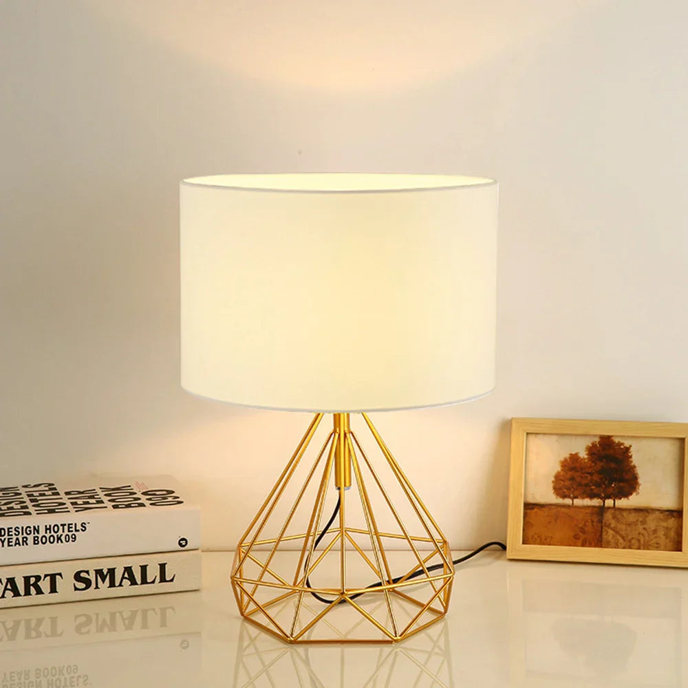 DecorBites™ Linen Fabric LED Table Lamp Creative Gift Night Lamp