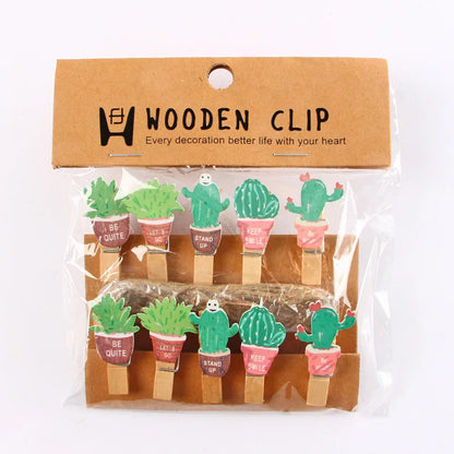 DecorBites™ 50-Piece Mini Wooden Clips for Photos Crafts, 25mm Small Clothespin Decoration