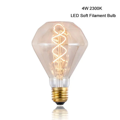 Decorbites™ G95 Diamant-LED-Spiralfilament-Glühbirne 4W Vintage-Edison-Lichtlampe