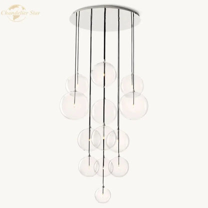 Decorbites™ Klare Glasgloben-Cluster-Kronleuchter Pendelleuchten für Wohnzimmer und Treppenhaus