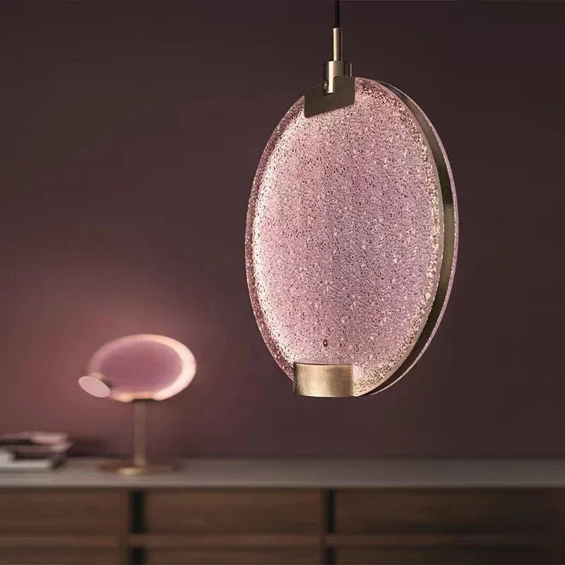 Decorbites™ klare rosa Glas Horo-Hängeleuchte LED für Loft-Bar Art Deco Küche