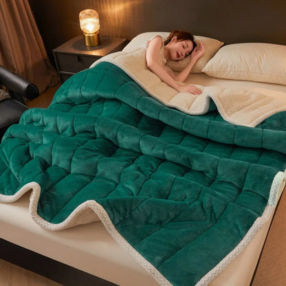 Decorbites™ Gemütliche 3-Lagige Korallenfleece-Winterdecke - Weiche & Warme Bettdecke