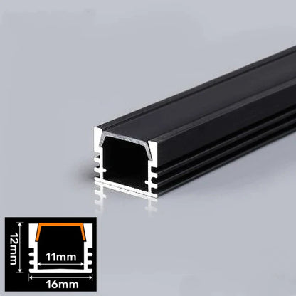 Decorbites™ LED Aluminium-Profil Einbauprofil U/YW-Form Versteckter Kanal Milchglasabdeckung Leuchtenschiene