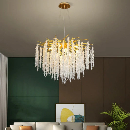 Decorbites™ Kristall-Quasten-Kronleuchter Luxus-Pendant für Zuhause, Wohnzimmer, Esszimmer, Hotelfoyer